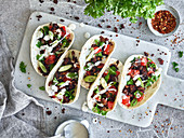 Tacos with minced tofu
