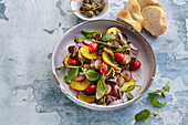 Radish leaf salad