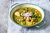 Chickpea and potato coconut curry