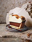 Florentine chocolate tart with coffee meringue