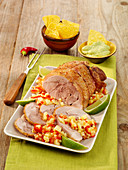 Roast turkey 'Mexico' with pineapple, rum and chili