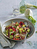 Brown rice and fennel salad with avocado