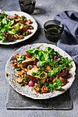 Chimichurri pork tenderloin with radishes