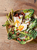 Roasted Caesars salad with eggs