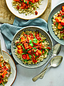 Squash and sweet potato tagine