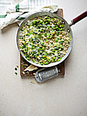 Barley and broad bean risotto