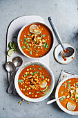 Mexican corn and tomato soup