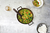 Grünes Thaicurry mit Reis