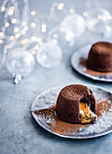 Gesalzener Karamell-Schokoladen-Pudding zu Weihnachten