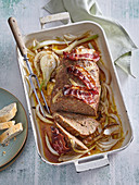 Meatloaf with bacon and fennel