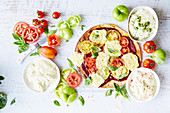 Tomatenpizza mit veganem Mozzarella