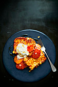 Almond French toast with blood oranges