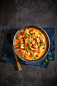 Slow cooker beef curry with sweet potatoes