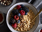 Millet porridge with berries