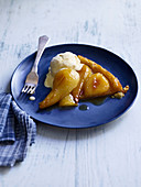 Pear tarte tatin