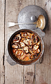 A hotpot with Jerusalem artichokes