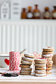 Christmas cookies, stacked