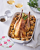 Guinea fowl with filling