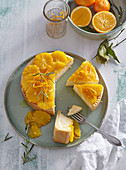 Cheesecake with citrus and rosemary