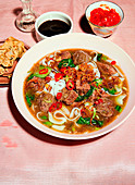 Indonesian bakso (spiced meatball soup)