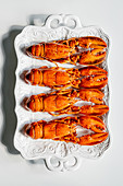 Cooked lobsters