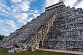 Giant stone snake's head, Chichen Itza, Mexico