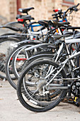 Bikes in bike rack