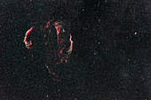 Veil Nebula with star cluster