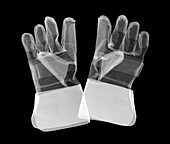 Gauntlet work gloves, X-ray