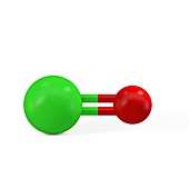 Calcium oxide molecule, illustration