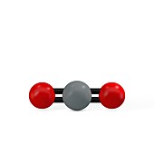 Carbon dioxide molecule, illustration