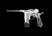 Mauser C96 semi automatic pistol, X-ray