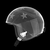 Stars and stripes helmet, X-ray