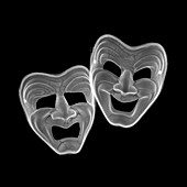 Theatre masks, X-ray