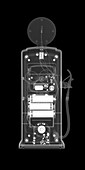 Petrol pump clock, X-ray