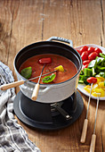 Tomato fondue with vegetables