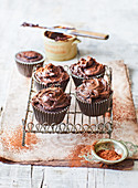 Schokoladen-Ganache-Cupcakes