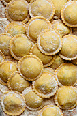 Multiple homemade ravioli