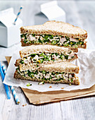 Roast Chicken, Seed and Rocket Sandwiches