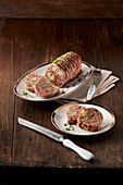 Bacon-wrapped meatloaf