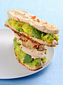 Light avocado sandwiches