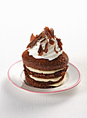 Chocolate cupcake with vanilla cream filling