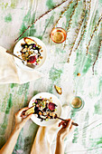 Mediterranean Farro Salad with Toasted Walnut Vinaigrette