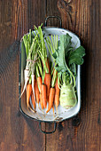Parsnips, carrots and kohlrabi