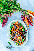 Colorful carrot salad