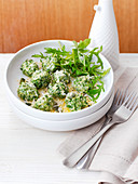 Spinat-Ricotta-Gnocchi mit Rucola