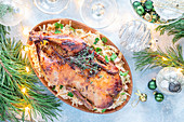 Roasted duck for Christmas