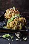 Baked cauliflower with truffle butter