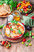 Roast chicken with tomatoes