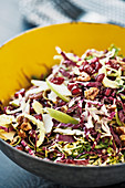 Ultimate winter salad with green apple, pecans and parmesan